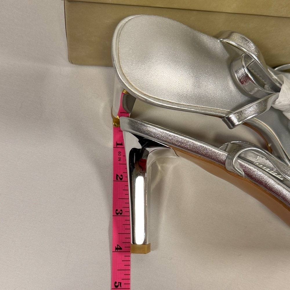 Silver Strappy Women's Sandals Size 11 NWT - Picture 5 of 6